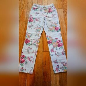 BDG Women's Jeans BDG Floral High Waisted Tapered Leg Mom Jeans Women’s Size 25